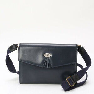 Gucci leather crossbody shoulder bag Navy Blue